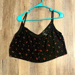 Forever 21 Cherry button up crop